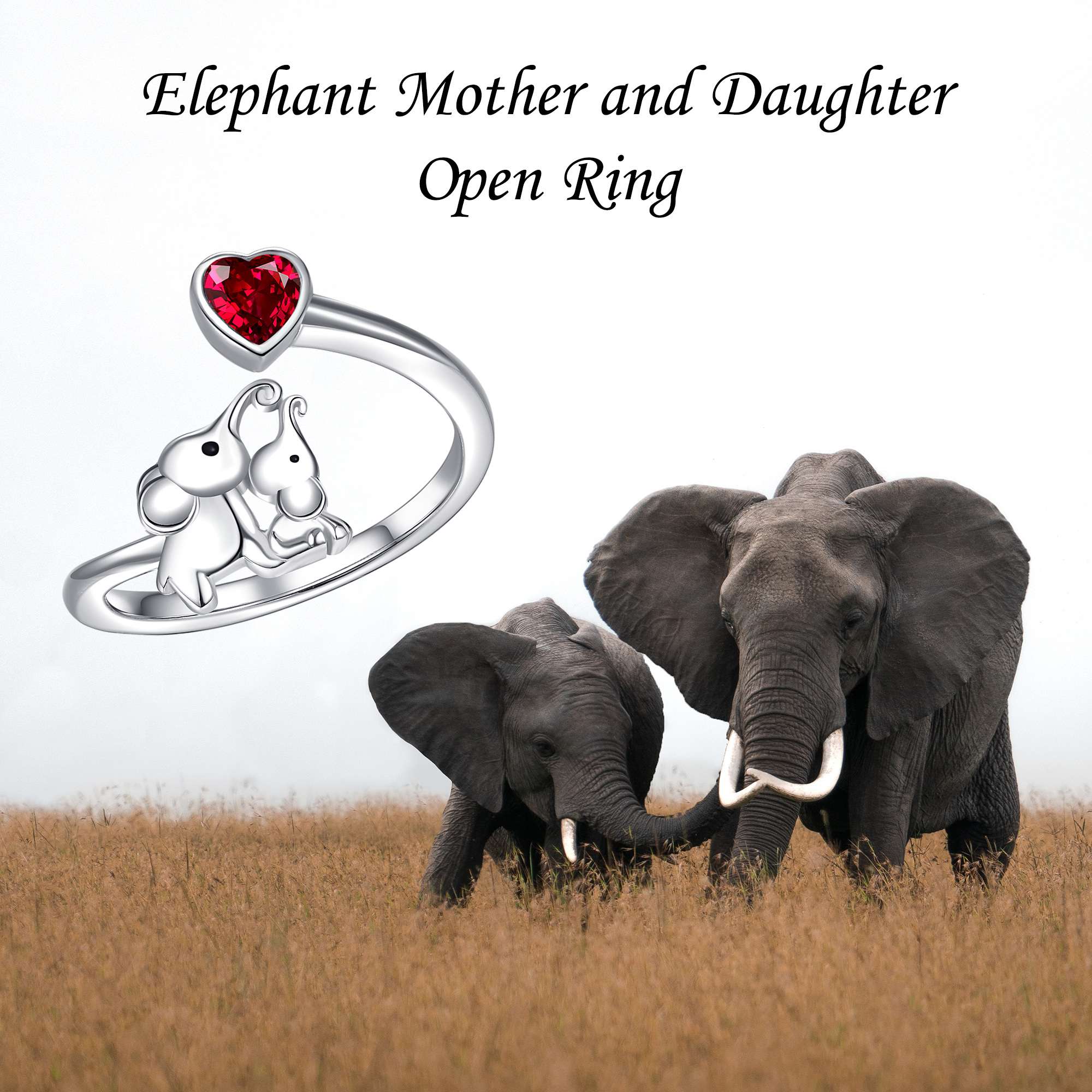 Sterling Silver Elephant Ring Elephant Jewellery for Mum